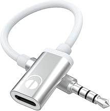 3.5mm Male to Type C Female Audio Cable Cord, Analog Audio Jack Headphone Audio Adapter for MP3 Player, Laptop, Tablet C