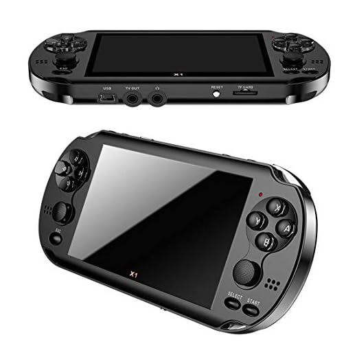 LANMOU 4.3 Pouces Console de Jeux Portable, PSP HD MP5 Avec Multiples Simulateurs, Puce Puissante, Milliers de Jeux, Extension Carte 64G TF, Noir