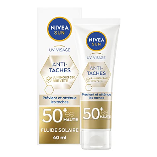 NIVEA SUN Face Luminous Anti-Spot Sunburn Face - Face Cream with SPF 50+ - Anti Pigment Spot Cream - Sun Cream - Protects and Balances - 40 ml
