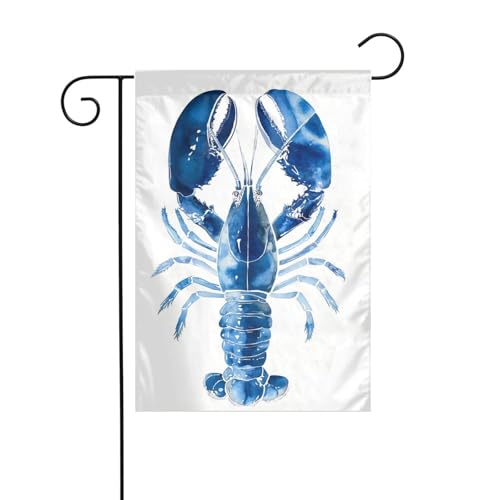 Watercolor Lobster Garden Flag 12x18 Vertical Double Sided Farmhouse Holiday Outside Decorations Yard Flag