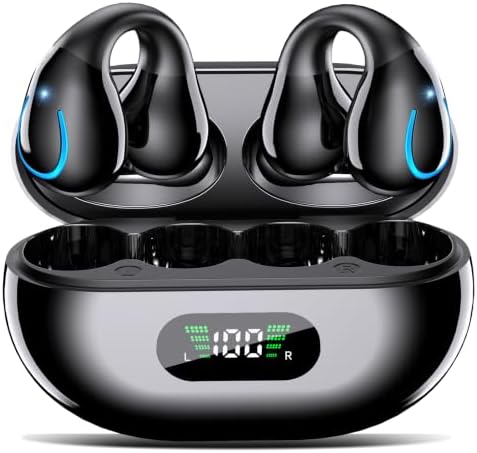 Auriculares Open Ear Bluetooth Deportivos, Clip Oreja, 80H, ENC, ...