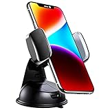 🚗📱 FÁCIL INSTALACIÓN 🚗📱 Nuestro soporte movil coche ventosa no necesita herramientas para la instalación. Simplemente adhiera la base del soporte a la superficie deseada y bloquéela en su lugar. Asegúrese de que la superficie haya sido limpiada antes de la instalación. Con solo un simple toque puede colocar o sacar su teléfono en cuestión de segundos: súper fácil de usar mientras conduce.