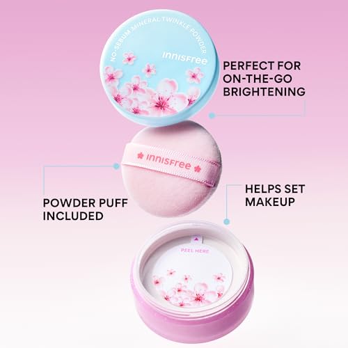 Image of innisfree No Sebum Matte Mineral Powder | Korean Loose Setting Powder for Oil & Shine Control | Blurs Fine Lines & Imperfections | Lightweight, Natural Finish | Available In Jumbo & Pressed Powder