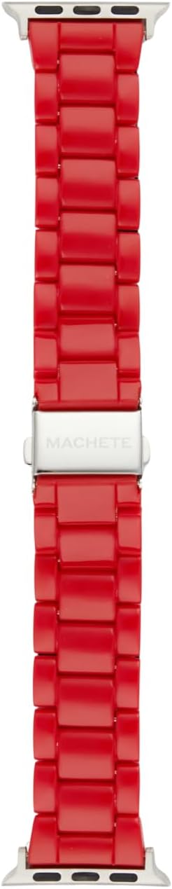 MACHETE Compatible with Apple Watch Band 38mm 40mm 41mm 42mm 44mm 45mm 49mm, Ruby Fashion Acetate Resin iWatch Band for SE Series 9/8/7/6/5/4/3/2/1 Ultra 2 1 Women Men