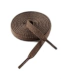 VSUDO 54' Flat Brown Shoe Laces for Sneakers, Shoelaces for Sneakers, Replacements Shoe Strings for Women or Men (1 Pair-Brown-137CM)