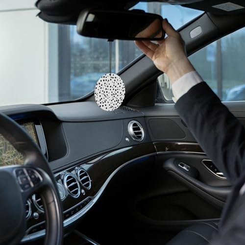 Hojas perfumadas para auto Black And White Polka Dot miniatura 7