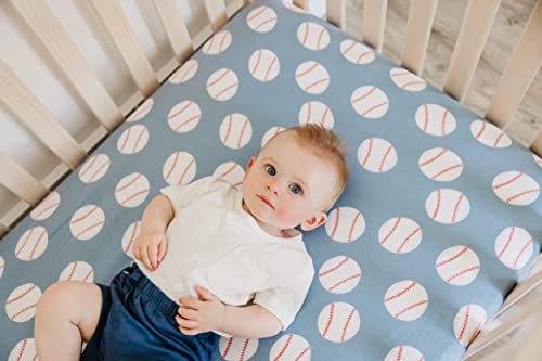 Image of Copper Pearl Premium Knit Baby Crib Sheets for Standard Mattresses, Breathable and Soft, Slugger