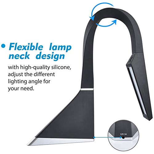 Lepower Desk Lamp, Eye-Caring Touch Control Led Study Lamps, Dimmable Office Lamp, 3 Color Modes 5 Adjustable Brightness Levels Table Lamps For Bedroom And Office (8W Black) #TOP4