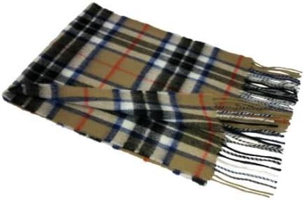 Brushed Wool Plaid Scarf Made in Scotland (Thompson Camel) - Image 2