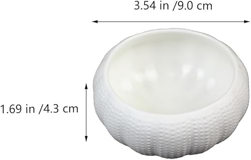 Miniatura 2 de Hemoton Mini cuenco de cerámica para erizo de mar, plato de inmersión de cocina, suministros de restauración para frutos secos, salsa de caviar,