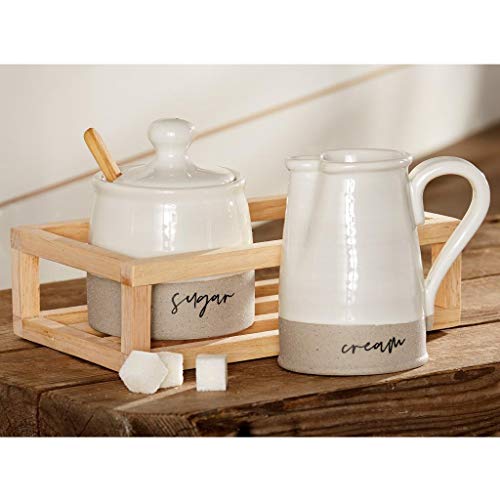 MUD PIE STONEWARE CREAM AND SUGAR
