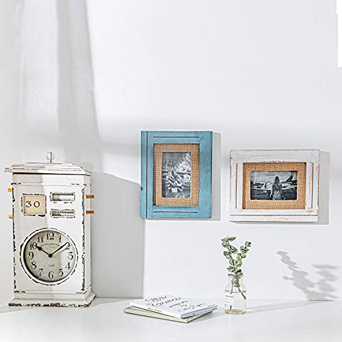 Ritesune RITESUNE-PICTURE FRAME Farmhouse Wooden Picture Frame 4X6 Tabletop And Wall Mounted thumb #1