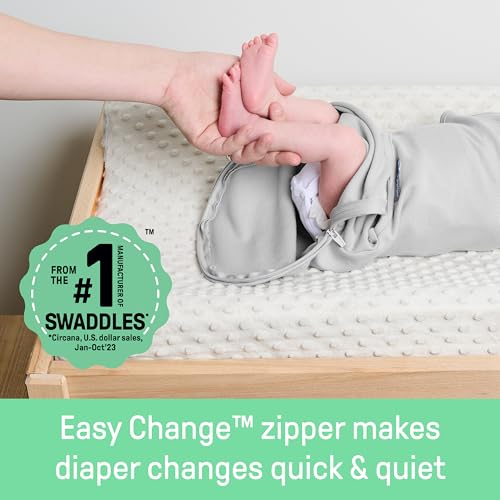 SwaddleMe by Ingenuity Easy Change Baby Swaddle in Size Small/Medium, 0-3 Months, 7-14 Pounds, 3-Pack with Easy Change Zipper -Zebra Botanical by SwaddleMe - Image 2