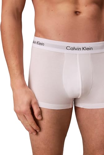 Calvin Klein Men’s 3 Pack Low Rise Trunks, White (White), L - Image 3