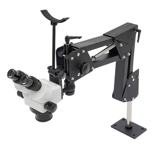 Micro Inlaid Mirror Microscope with Stand, 7X-45X Multi-Directional Micro-Setting Microscope, Working Distance 3.7-11.8 inch Binocular Stereo Microscope, Microscope Gem Diamond Setting Machine -  SEANESZTI
