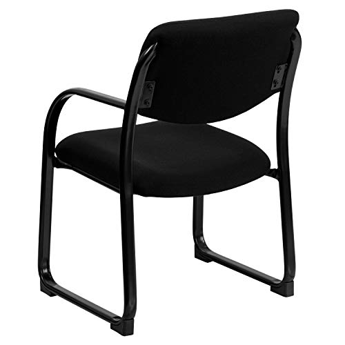 Flash Furniture Black Fabric Executive Side Reception Chair With Sled Base #TOP4
