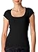 Bella + Canvas Womens 4 oz. Sheer Rib Scoop Neck (B8703) -BLACK -2XL