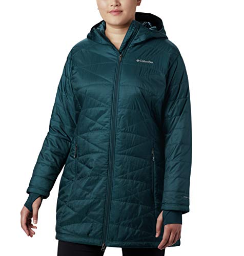 Columbia Women's Mighty Lite Hooded Jacket, Dark Seas, X-Large - Thumbnail 4