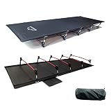 Kanggogo Portable Folding Outdoor Camping Cot Bed,Wide and Comfortable,Lightweight,Waterproof and Br