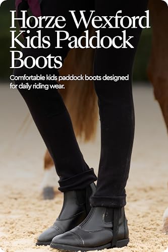 Image of HORZE Wexford Womens' Paddock Boots Synthetic Leather Zip Design Footwear | Durable Horse Riding Boots for Women Equestrian English Style Comfortable Fit for Daily Training Stable Work Lessons