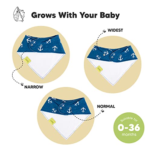 8-Pack Organic Baby Bandana Drool Bibs – Stylish Unisex Bandana Bibs - Super Absorbent Bandana Drool Bibs – Gentle Teething Bibs For Infants - Organic Cotton Baby Bib (Adventurer) #TOP2