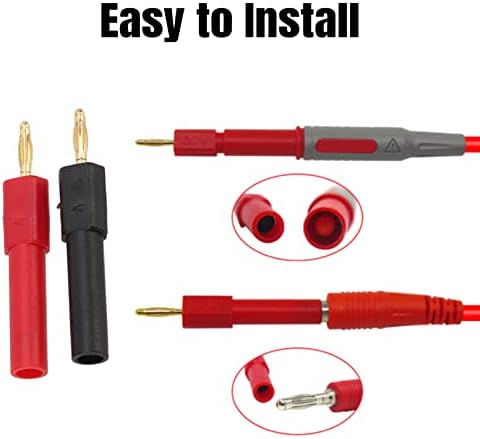 5 Zestaw Adapter Wtyku Bananowego Głośnik Wtyki Bananowe 2mm Męski na 4mm żeński Czerwony Czarny Adapter Złącza Bananowego do Instrumentów Elektronicznych