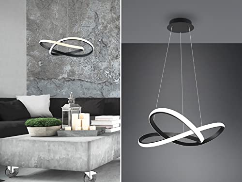 Reality Leuchten Lampada A Sospensione Course Led, Nero, 3.000 K, Ø 60 Cm, Metallo - 2