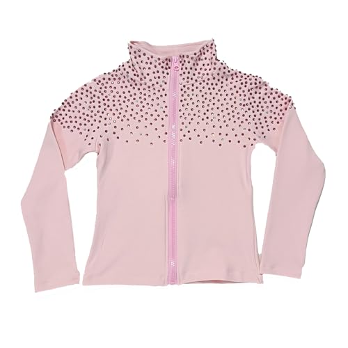 LIUHUO Ice Skating Jacket Girls Women Stretch Fleece Skate Coat Training Wear Figure Skating Tops
