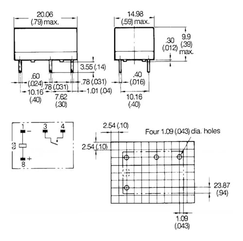 Relais G6C-1114P-US 5VDC miniature à faible consommation