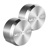 Trailer Door Lock – Keyed Alike Puck Locks for Trailers Trucks Vans Sheds, One-Click Lock Design, Heavy-Duty Shipping Container Lock (Silver, 2 Pack, 6 Keys)