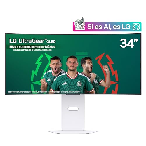 LG Monitor Curvo para Juegos Ultragear™ OLED WQHD de 34'', 240 Hz, 0,03 ms, Compatible con G-Sync, 800R, con webOS