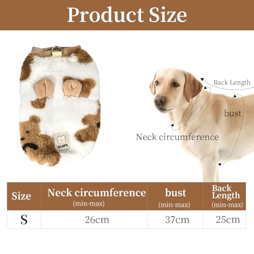 Hundepullover Kleine Hunde, Hundepullover, Katzen Kleidung, Warm und Gemütlich für Herbst und Winter, Yorkies, Chihuahuas, Süße Haustier-Kleidung In S Größe 20x25x3 cm