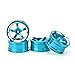 Tbest 4Pcs RC Car Wheel Hub, 1/10 Aluminum Alloy Wheel Drive Hub Adapters Wheel Rims Set Fit for 94123 Tour Drift Car(Blue) Rc Drift Wheels 1/10 Scale 1/24 Scale Rc Drift Car Parts