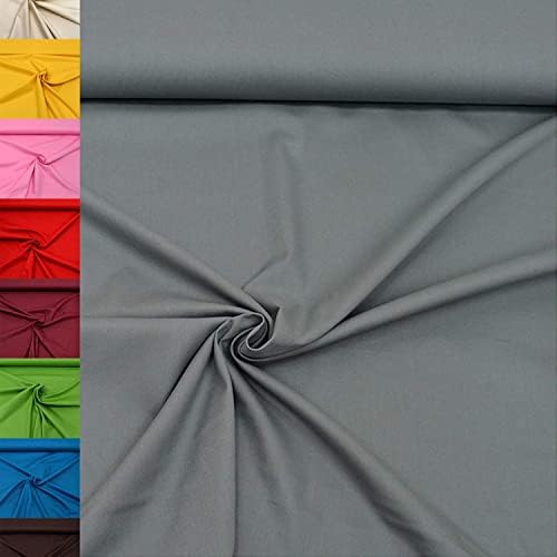 MAGAM-Stoffe Alina tkanina bawełniana, 100% bawełna, Öko-Tex, towar sprzedawany na metry, kupon (50 cm, jasnoszary)