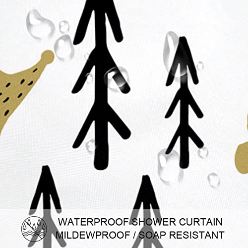 Rideau de douche renard forêt imperméable anti-éclaboussures