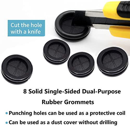 Vrupin 188 Pcs Rubber Grommets Kit - Rubber Washers For Wiring - 10 Different Sizes(1/4", 5/16", 3/8", 7/16", 1/2", 5/8", 7/8", 1" Inch) #TOP3