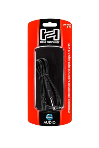 Hosa CPP-110R cable 1/4" TS a ángulo recto 10 pies miniatura 5