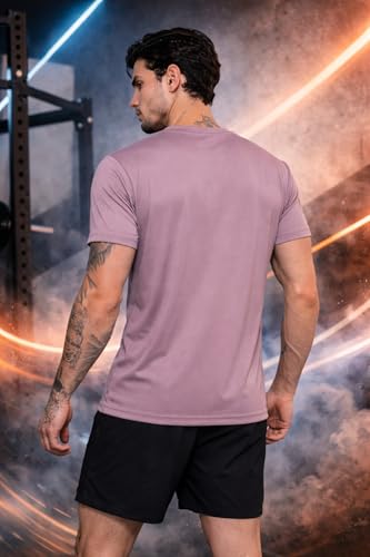 Image of Kvetoo Mens Dry Fit Gym T Shirt Quick Dry Sweat Proof Breathable Workout Tee Muscle Fit Athletic Sports T Shirt for Gym Running Training