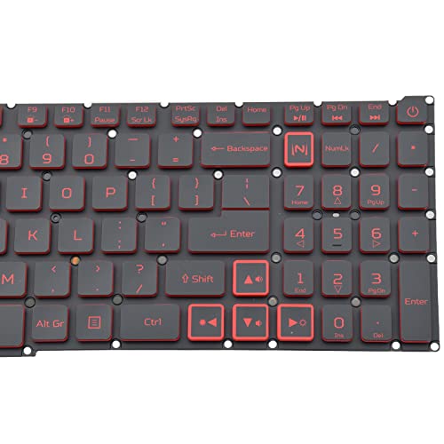 Image of Replacement Keyboard with Red Backlight Compatible with Acer AN515-45 AN515-46 AN515-47 AN515-55 AN515-56 AN515-57 AN515-58 AN517-41 AN517-45 AN517-52 AN517-55 AN517-53 AN517-57PH315-54
