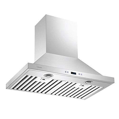 CAVALIERE 30" Range Hood Wall Mounted Brushed Stainless Steel Kitchen Vent 900CFM - Thumbnail 7