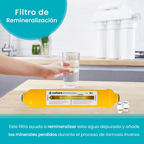 Miniatura 2 de Filtro De Remineralización - Ideal Como Repuesto Para Osmosis Inversa - Aporta Al Agua Iones De Calcio, Magnesio, Sodio Y Potasio - Nature Water Professionals
