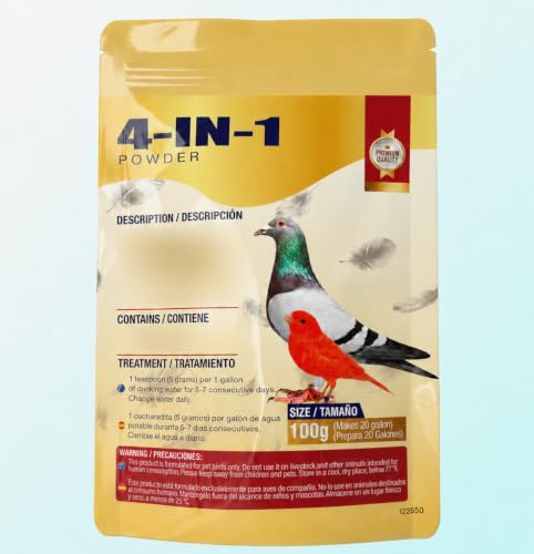 4 in 1 Powder for Pigeon and Birds Treatment 100g for Pigeons and Birds (Powder 100G)