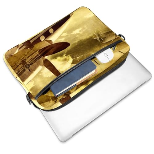 Funda protectora para laptop de 13.3 acolchada y resistente Grunge Plane Crashed 2