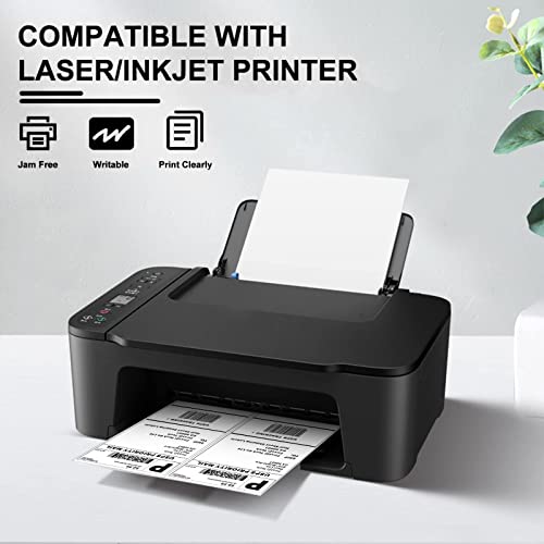 LabelMore 8.5'' x 5.5'' Half Sheet Self Adhesive Shipping Labels for Laser & Inkjet Printers - Rounded Corner - Shipping Labels 2 Per Sheet (10000 Labels) - Thumbnail 5