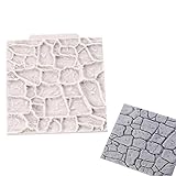  1 Stück DIY Stein Mauer Mustern DIY Formen für Hochzeit Cup Kuchen Dekoration Silikonform Eiswürfel Fondant Gießform Silikon für Kuchen Backen Schokoladen Seife Gelee Muffin