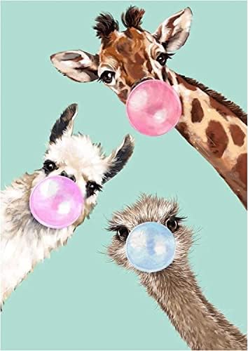 BOGVIAP Paint by Numbers for Adults,Giraffe Paint by Numbers Kits,Acrylic Paint by Numbers Giraffe Animal,Perfect for Home Wall Decoration 16x20 Inch