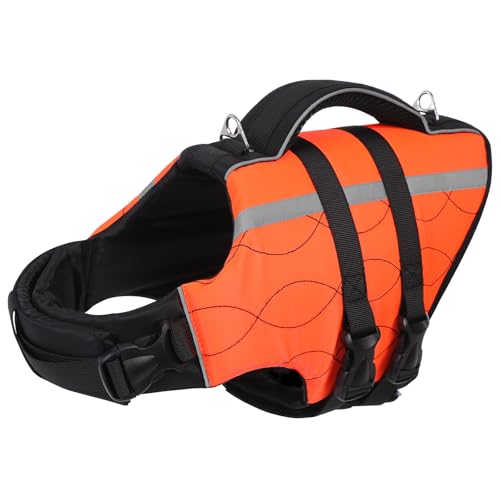 KONVINIT Salvagente Cane Giubbotto Salvagente Rinforzato per Cani di Grossa