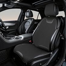 SINGARO Universal Car Seat Covers, 1-Piece Leather & Waterproof Front Seat Protectors, Full Set for Most Cars, SUVs, and Trucks Black
