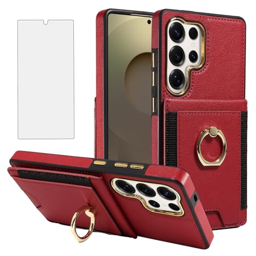 Étui Samsung S25 Ultra 5G Asuwish en cuir avec porte-cartes et blocage RFID