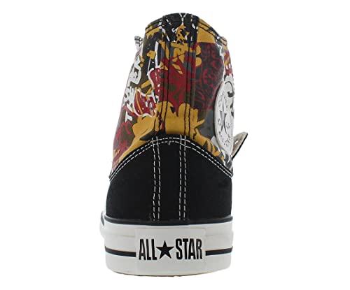 Converse Chuck Taylor Layer Up Hi Unisex Shoes Size 9, Color: Black/White/Orange